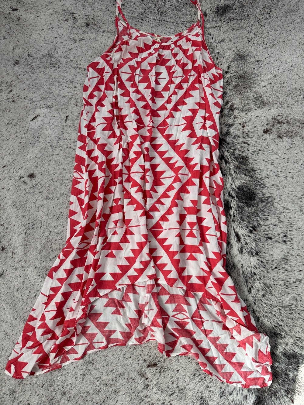 Mossimo Supply Co. Red and White Geometric Sundress
